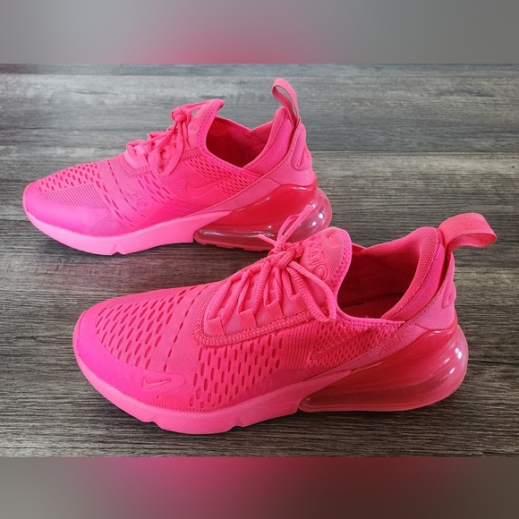 *XCLNT* Nike Airmax Air Max 270 Sz 7.5 Neon Bright Hot Hyper Vibrant Triple Pink - Picture 3 of 11